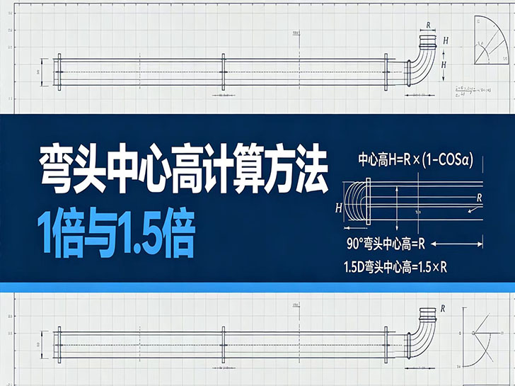 管道安装，弯头中心高计算方法